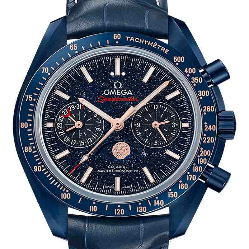 OMEGA SPEEDMASTER MOONWATCH CO-AXIAL MASTER CHRONOMETER MOONPHASE CHRONOGRAPH 44.25MM オメガ スピードマスター ムーンフェイズ コーアクシャル マスター クロノメーター ムーンフェイズ クロノグラフ 44.25MM ブルー サイド オブ ザ ムーン 304.93.44.52.03.002