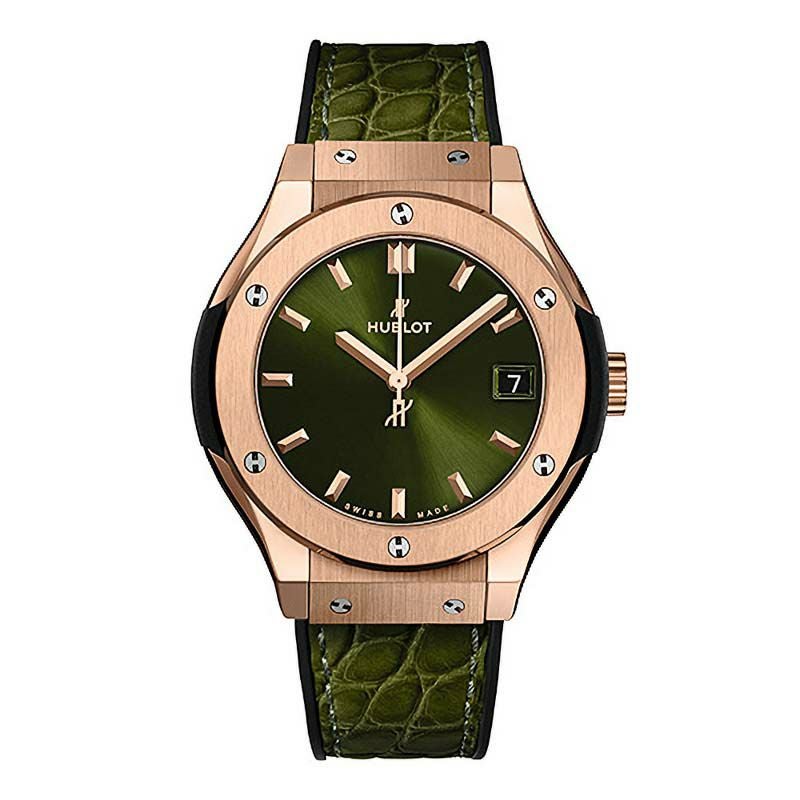 HUBLOT CLASSIC FUSION KING GOLD GREEN ウブロ クラシック・フュージョン キングゴールド グリーン 581.OX.8980.LR