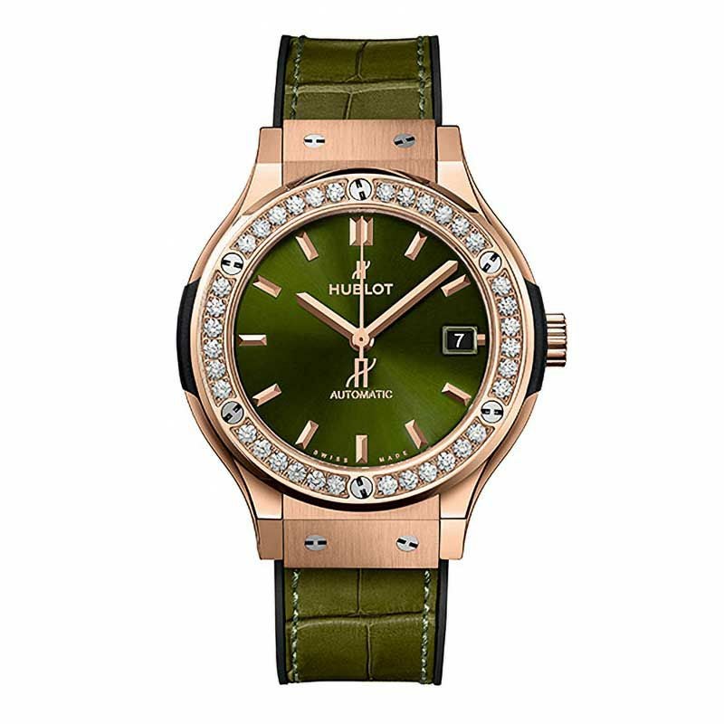 HUBLOT CLASSIC FUSION KING GOLD GREEN DIAMONDS ウブロ クラシック・フュージョン キングゴールド グリーン ダイヤモンド 565.OX.8980.LR.1204