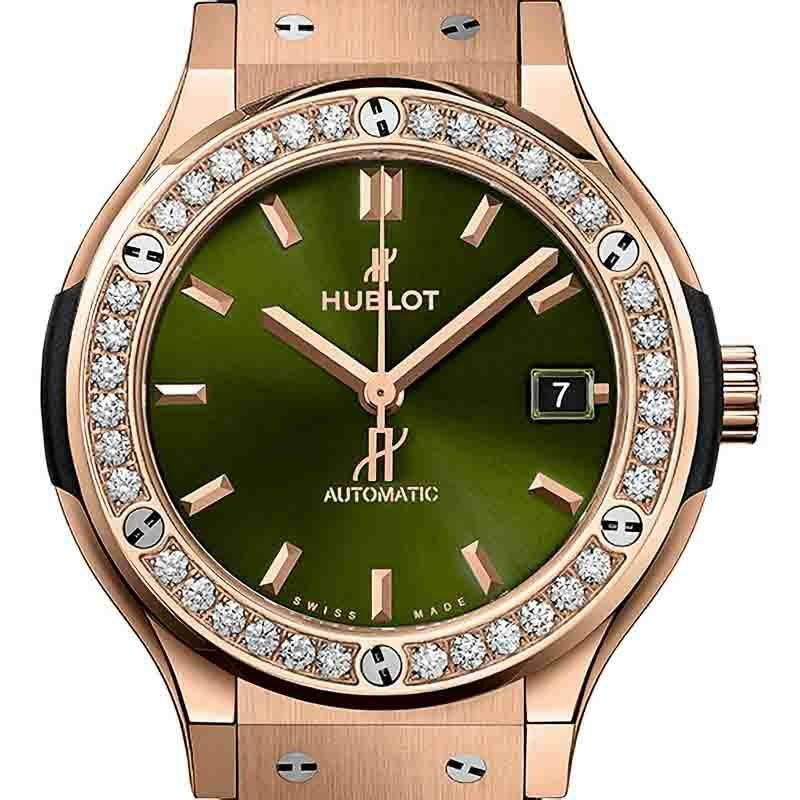 HUBLOT CLASSIC FUSION KING GOLD GREEN DIAMONDS ウブロ クラシック・フュージョン キングゴールド グリーン ダイヤモンド 565.OX.8980.LR.1204
