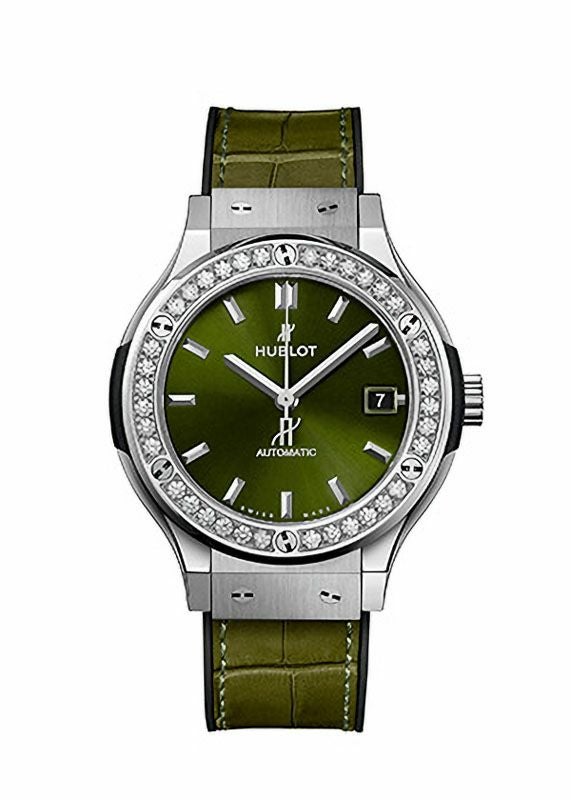 HUBLOT CLASSIC FUSION TITANIUM GREEN DIAMONDS ウブロ クラシック・フュージョン チタニウム グリーン ダイヤモンド 565.NX.8970.LR.1204