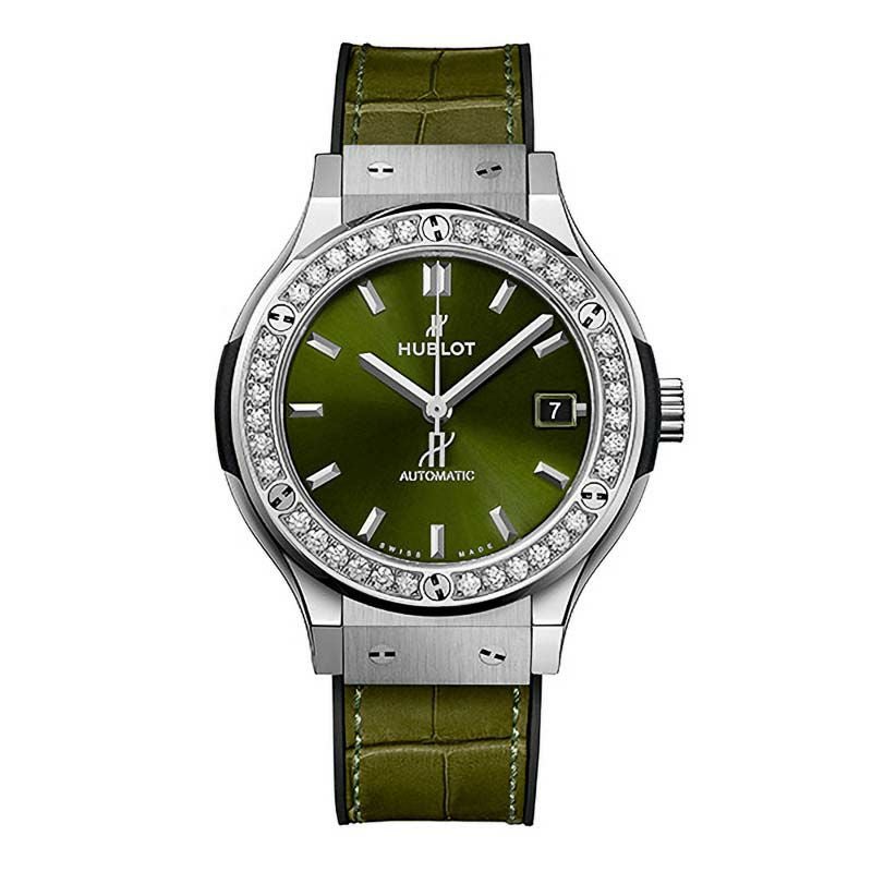 HUBLOT CLASSIC FUSION TITANIUM GREEN DIAMONDS ウブロ クラシック・フュージョン チタニウム グリーン ダイヤモンド 565.NX.8970.LR.1204
