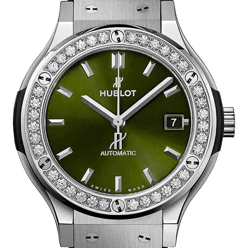 HUBLOT CLASSIC FUSION TITANIUM GREEN DIAMONDS ウブロ クラシック・フュージョン チタニウム グリーン ダイヤモンド 565.NX.8970.LR.1204