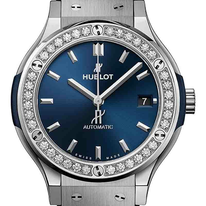 HUBLOT CLASSIC FUSION TITANIUM BLUE DIAMONDS ウブロ クラシック・フュージョン チタニウム ブルー ダイヤモンド 565.NX.7170.LR.1204