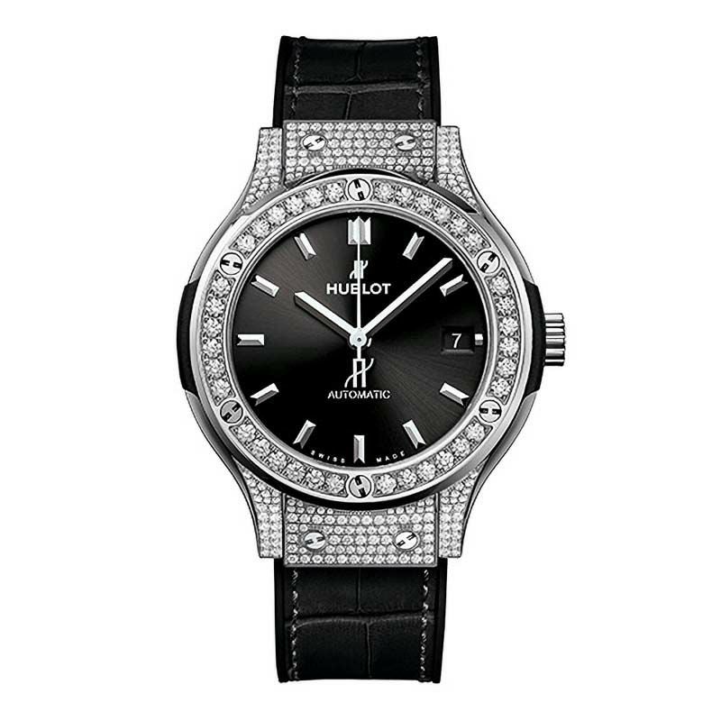 HUBLOT CLASSIC FUSION TITANIUM PAVE ウブロ クラシック・フュージョン チタニウム パヴェ 565.NX.1470.LR.1604