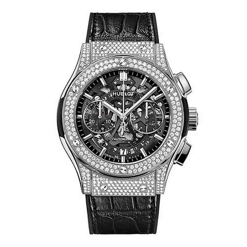 HUBLOT AERO FUSION TITANIUM PAVE ウブロ アエロ・フュージョン クロノグラフ チタニウム パヴェ 525.NX.0170.LR.1704