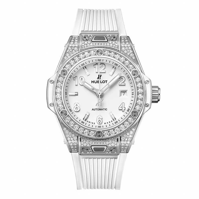 HUBLOT BIG BANG ONE CLICK STEEL WHITE PAVE ウブロ ビッグ・バン ワンクリック スチールホワイト パヴェ 485.SE.2010.RW.1604