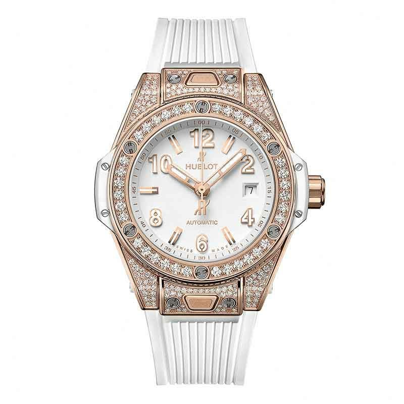 HUBLOT BIG BANG ONE CLICK KING GOLD WHITE PAVE ウブロ ビッグ・バン ワンクリック キングゴールド ホワイト パヴェ 485.OE.2080.RW.1604