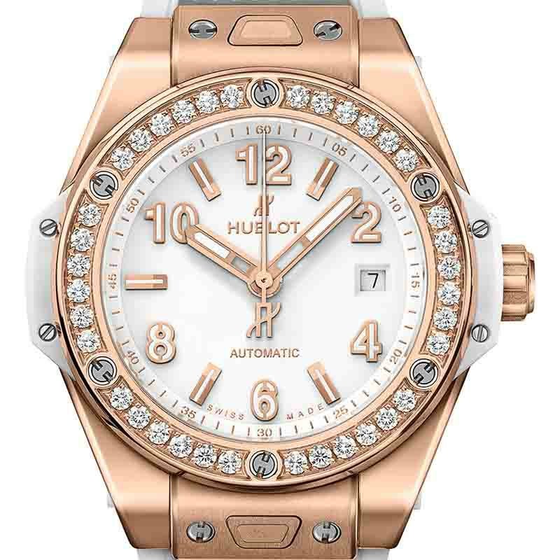 HUBLOT BIG BANG ONE CLICK KING GOLD WHITE DIAMONDS ウブロ ビッグ・バン ワンクリック キングゴールド ホワイト ダイヤモンド 485.OE.2080.RW.1204