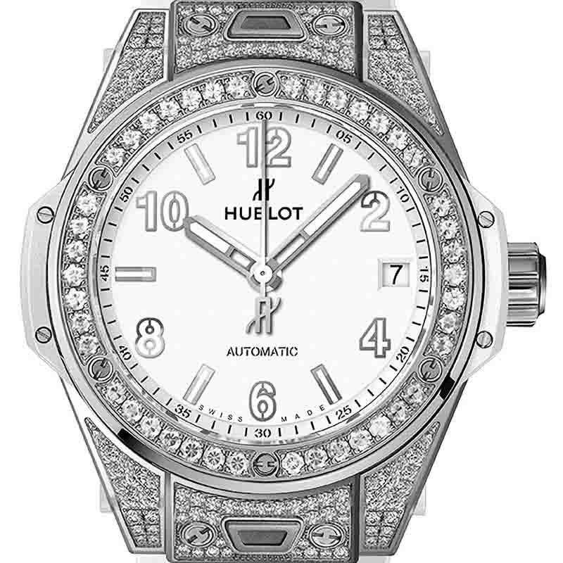 HUBLOT BIG BANG ONE CLICK STEEL WHITE PAVE ウブロ ビッグ・バン ワンクリック スチール ホワイト パヴェ 465.SE.2010.RW.1604