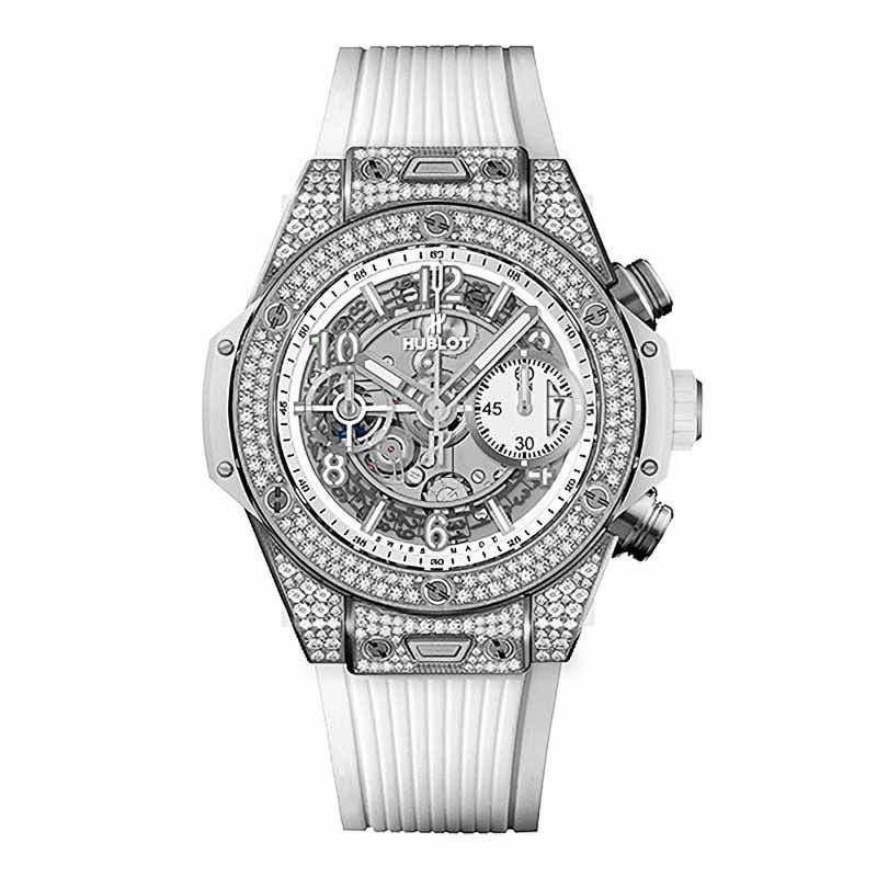 HUBLOT BIG BANG UNICO TITANIUM WHITE PAVE ウブロ ビッグ・バン ウニコ チタニウム ホワイト パヴェ 441.NE.2011.RW.1704