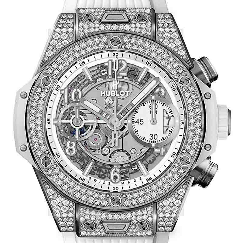 HUBLOT BIG BANG UNICO TITANIUM WHITE PAVE ウブロ ビッグ・バン ウニコ チタニウム ホワイト パヴェ 441.NE.2011.RW.1704