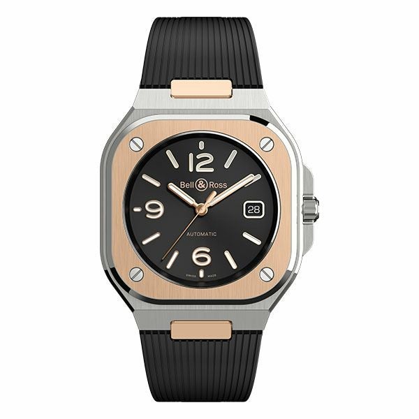 Bell & Ross BR 05 BLACK STEEL & GOLD ベル&ロス BR 05 ブラックスティール & ゴールド BR05A-BL-STPG/SRB