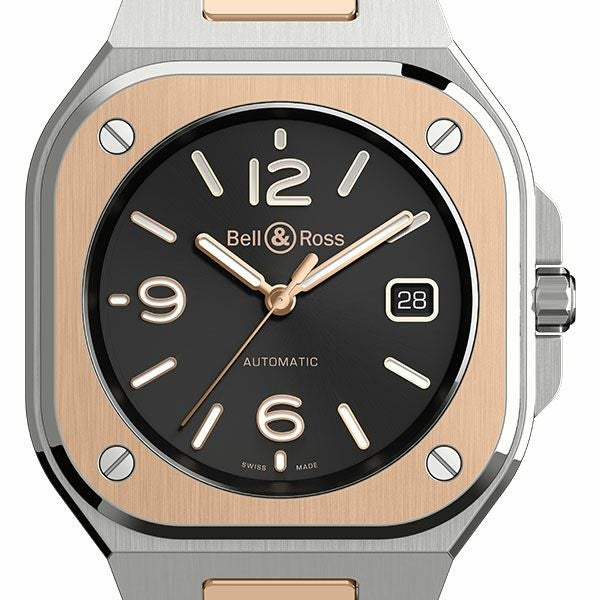 Bell & Ross BR 05 BLACK STEEL & GOLD ベル&ロス BR 05 ブラックスティール & ゴールド BR05A-BL-STPG/SRB