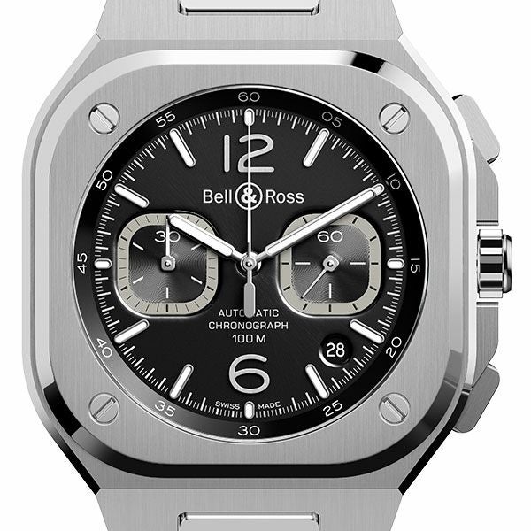 Bell & Ross BR 05 CHRONO BLACK STEEL ベル&ロス BR 05 クロノ ブラック スティール BR05C-BL-ST/SRB