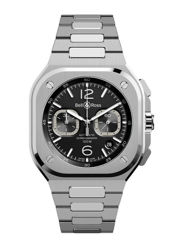 Bell & Ross BR 05 CHRONO BLACK STEEL ベル&ロス BR 05 クロノ ブラック スティール BR05C-BL-ST/SST