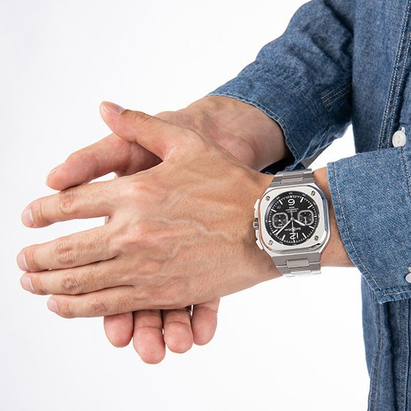 Bell & Ross BR 05 CHRONO BLACK STEEL ベル&ロス BR 05 クロノ ブラック スティール BR05C-BL-ST/SST