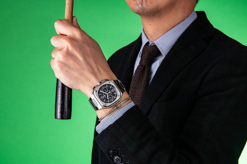 Bell & Ross BR 05 CHRONO BLACK STEEL ベル&ロス BR 05 クロノ ブラック スティール BR05C-BL-ST/SST