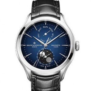 BAUME&MERCIER CLIFTON BAUMATIC DAY-DATE/MOON-PHASE GRADIENT BLUE 10593 ボーム&メルシエ クリフトン ボーマティック デイデイト/ムーンフェイズブルーグラデーション 10593 M0A10593