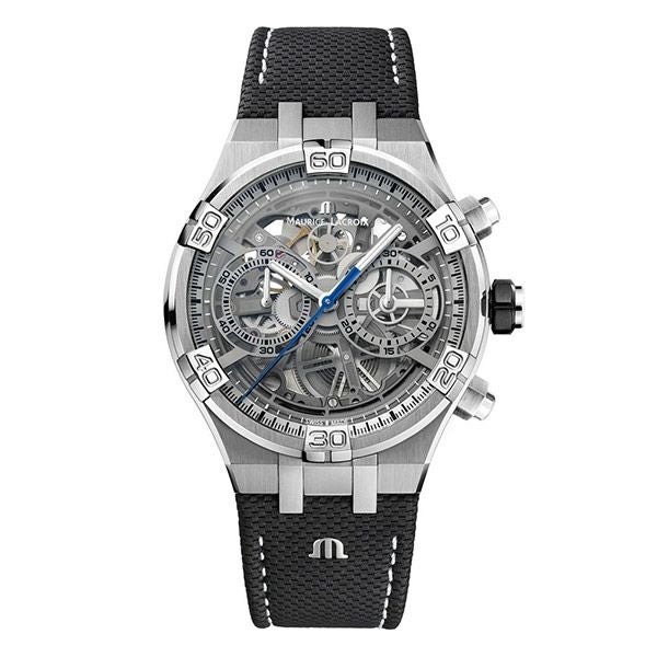 MAURICE LACROIX AIKON CHRONOGRAPH SKELETON モーリス・ラクロア アイコン クロノグラフ スケルトン AI6098-SS001-090-1