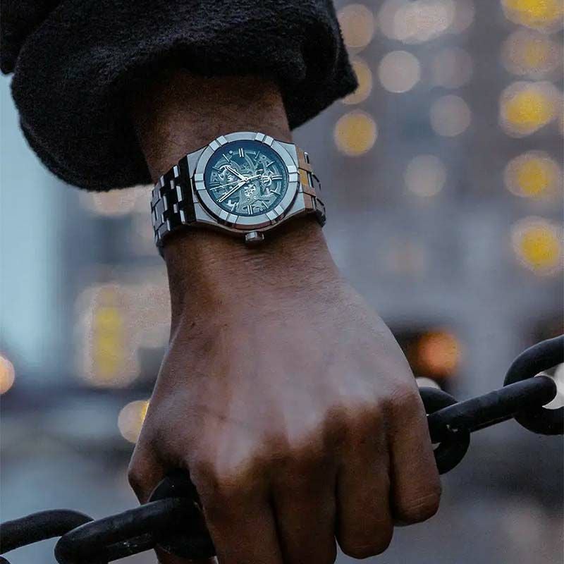 MAURICE LACROIX AIKON AUTOMATIC SKELETON 39 mm モーリス・ラクロア アイコン オートマティック スケルトン 39 mm AI6007-SS002-030-1