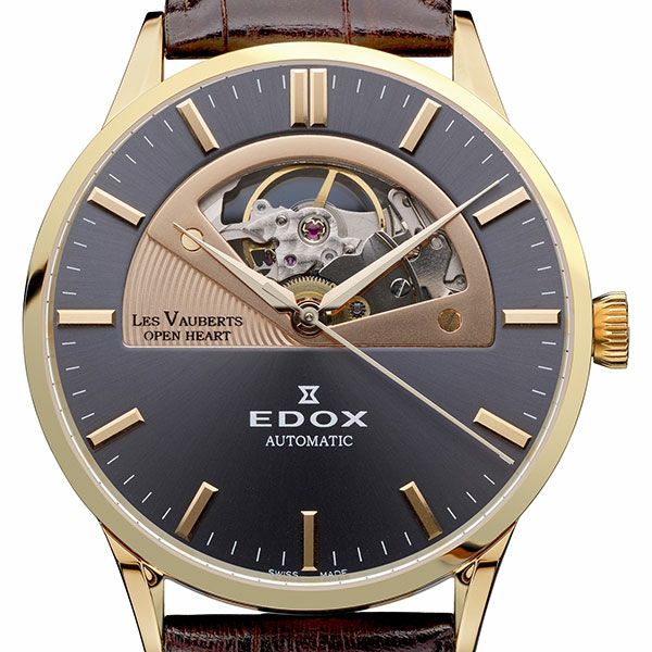 EDOX LES VAUBERTS OPEN HEART AUTOMATIC エドックス レ・ヴォベール オープンハート オートマチック 85014-37R-GIR