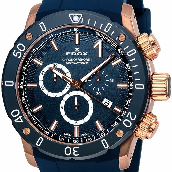EDOX CHRONOFFSHORE-1 CHRONOGRAPH エドックス クロノオフショア1 クロノグラフ 10221-37RBU3-BUIR3