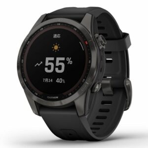 GARMIN fenix 7S Sapphire Dual Power Ti Carbon Gray DLC / Black ガーミン フェニックス 7S サファイア デュアルパワー Ti カーボン グレー DLC / ブラック 010-02539-48