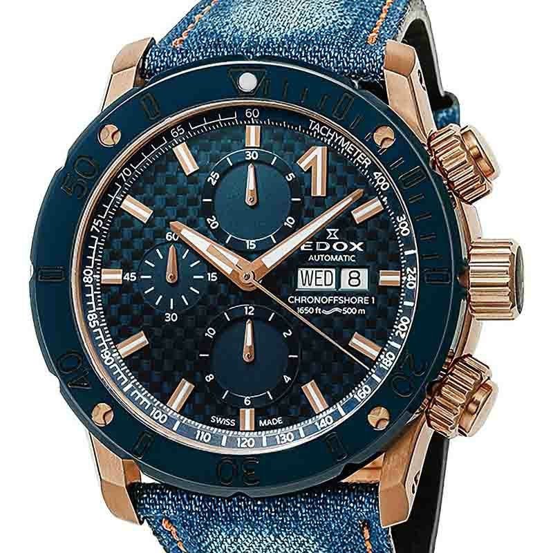 EDOX CHRONOFFSHORE-1 CHRONOGRAPH AUTOMATIC エドックス クロノオフショア1 クロノグラフ オートマティック 01122-37RBU3-BUIR3-D