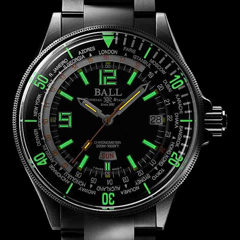 BALL WATCH DIVER WORLD TIME ボール ウォッチ ダイバー ワールドタイム DG2232A-SCJ-BK