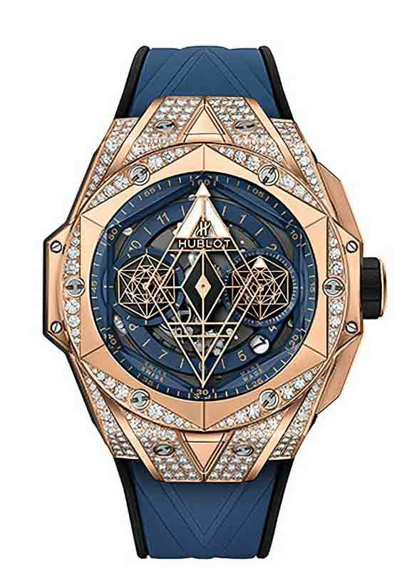 HUBLOT BIG BANG UNICO SANG BLEU II KING GOLD BLUE PAVE ウブロ ビッグ・バン ウニコ サンブルー II キングゴールド ブルー パヴェ 418.OX.5108.RX.1604.MXM20