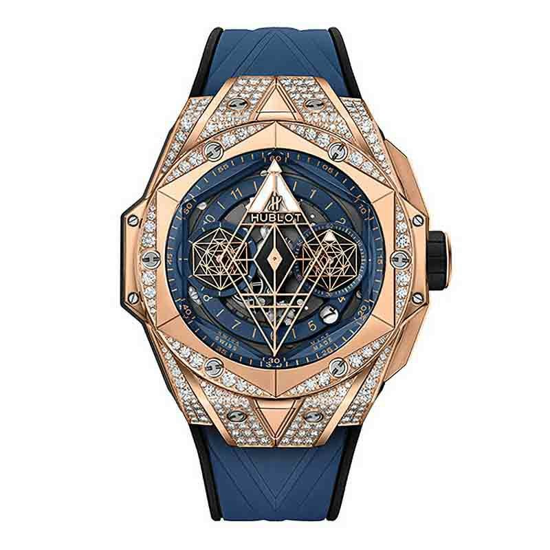 HUBLOT BIG BANG UNICO SANG BLEU II KING GOLD BLUE PAVE ウブロ ビッグ・バン ウニコ サンブルー II キングゴールド ブルー パヴェ 418.OX.5108.RX.1604.MXM20
