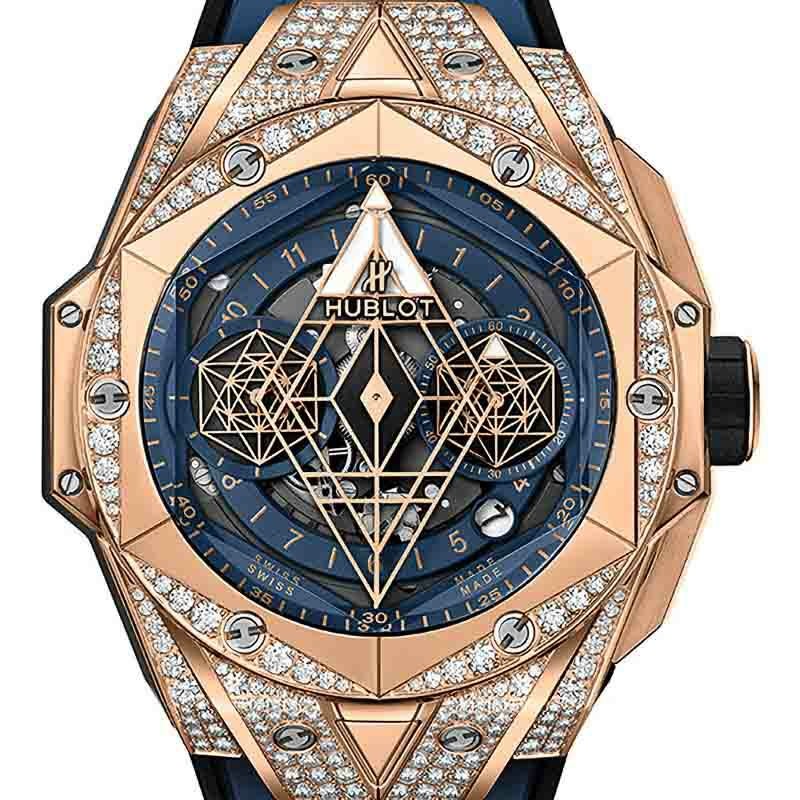 HUBLOT BIG BANG UNICO SANG BLEU II KING GOLD BLUE PAVE ウブロ ビッグ・バン ウニコ サンブルー II キングゴールド ブルー パヴェ 418.OX.5108.RX.1604.MXM20