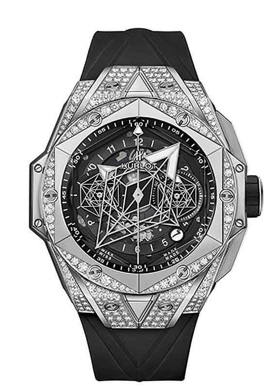 HUBLOT BIG BANG UNICO SANG BLEU II TITANIUM PAVE ウブロ ビッグ・バン ウニコ サンブルー II チタニウム パヴェ 418.NX.1107.RX.1604.MXM20