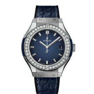 HUBLOT CLASSIC FUSION TITANIUM DEEP BLUE DIAMONDS ウブロ クラシック・フュージョン チタニウム ディープブルー ダイヤモンド 581.NX.6670.LR.1104.JPN19