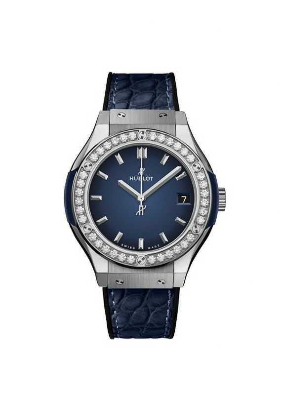 HUBLOT CLASSIC FUSION TITANIUM DEEP BLUE DIAMONDS ウブロ クラシック・フュージョン チタニウム ディープブルー ダイヤモンド 581.NX.6670.LR.1104.JPN19