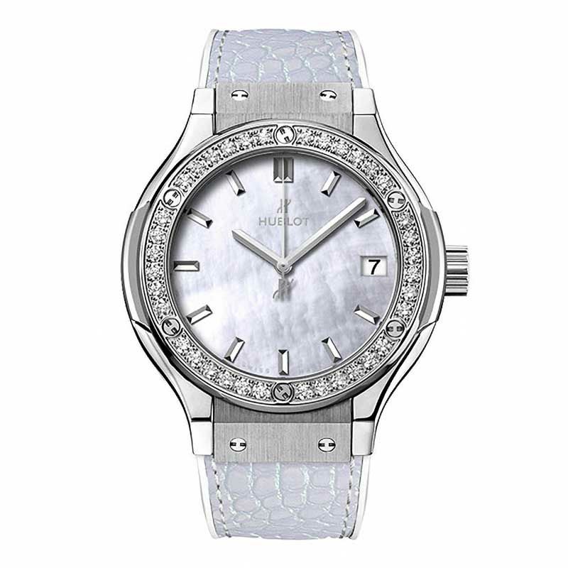 HUBLOT CLASSIC FUSION PEARL WHITE DIAMONDS ウブロ クラシック・フュージョン パールホワイト ダイヤモンド 581.NE.6070.LR.1204.JPN16