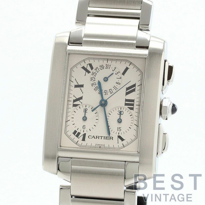 【中古】CARTIER TANK FRANCAISE EXTRA-LARGE MODEL CHRONO REFLEX カルティエ タンクフランセーズXL クロノリフレックス W51001Q3