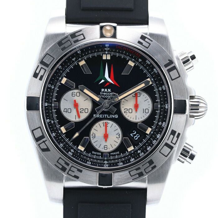 【中古】BREITLING CHRONOMAT 44 FRECCE TRICOLORI LIMITED TO 1000 ブライトリング クロノマット 44 フレッチェトリコローリ 世界限定1000本 AB01104D/BC62(A013BFTRPR)