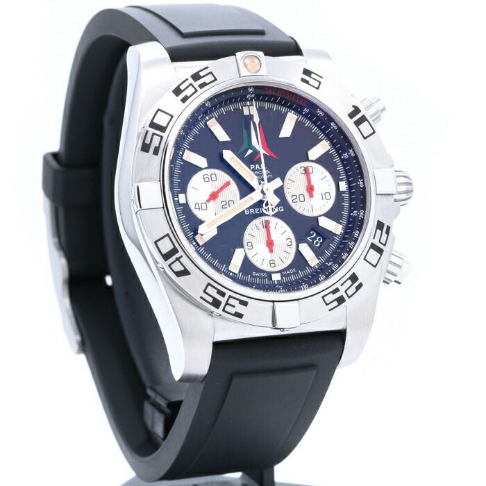【中古】BREITLING CHRONOMAT 44 FRECCE TRICOLORI LIMITED TO 1000 ブライトリング クロノマット 44 フレッチェトリコローリ 世界限定1000本 AB01104D/BC62(A013BFTRPR)