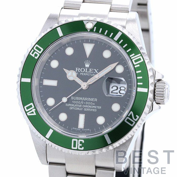 【中古】ROLEX GREEN SUBMARINER DATE ロレックス グリーン サブマリーナー デイト 16610LV