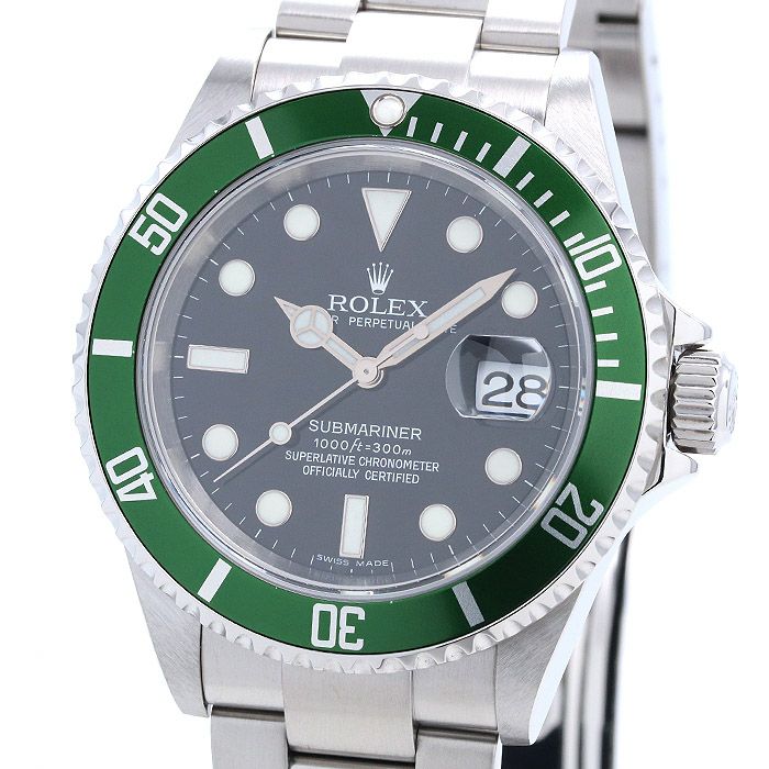 【中古】ROLEX GREEN SUBMARINER DATE ロレックス グリーン サブマリーナー デイト 16610LV