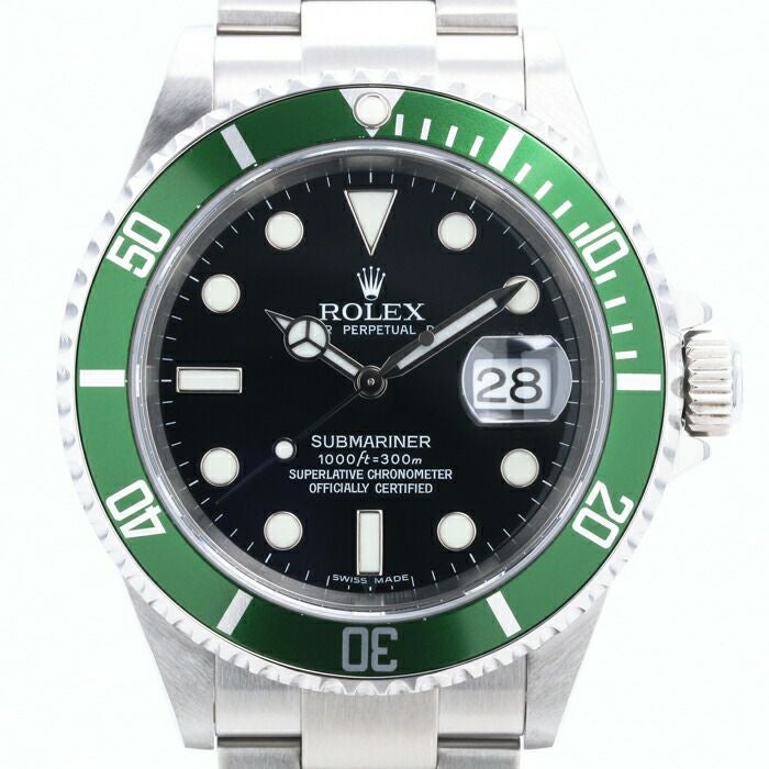 【中古】ROLEX GREEN SUBMARINER DATE ロレックス グリーン サブマリーナー デイト 16610LV