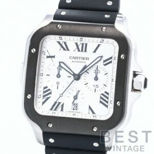 【中古】CARTIER SANTOS DE CARTIER CHRONOGRAPH WATCH カルティエ サントス ドゥ カルティエ クロノグラフ ウォッチ XL WSSA0017