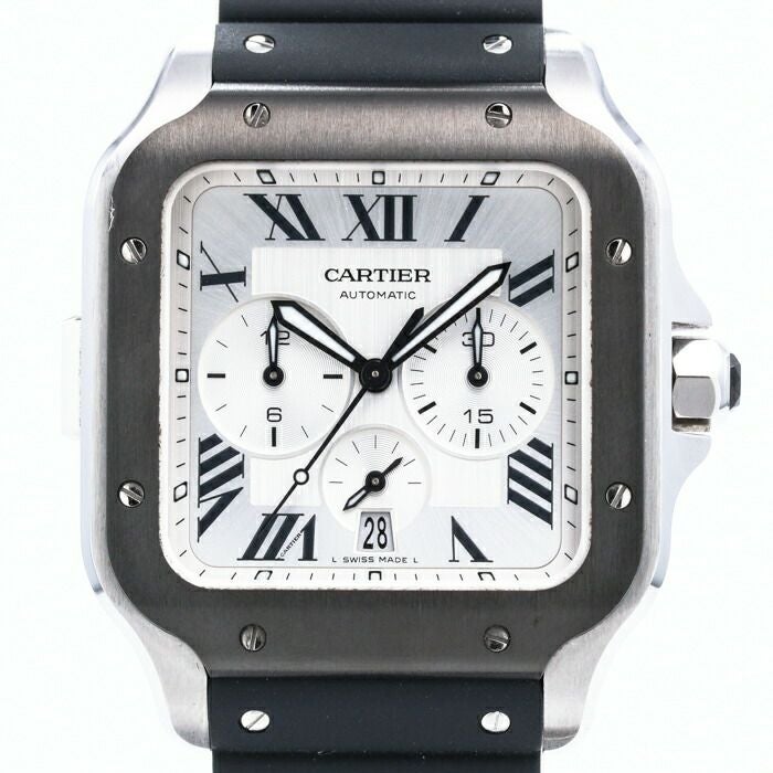 【中古】CARTIER SANTOS DE CARTIER CHRONOGRAPH WATCH カルティエ サントス ドゥ カルティエ クロノグラフ ウォッチ XL WSSA0017