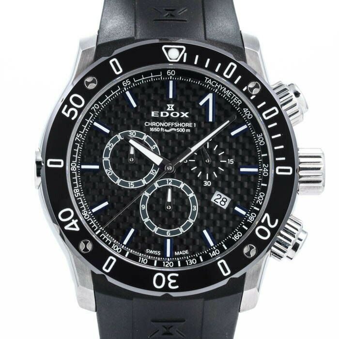 【中古】EDOX CHRONOOFFSHORE 1 CHRONOGRAPH エドックス クロノオフショア 1 クロノグラフ 10221-3-NIBU2