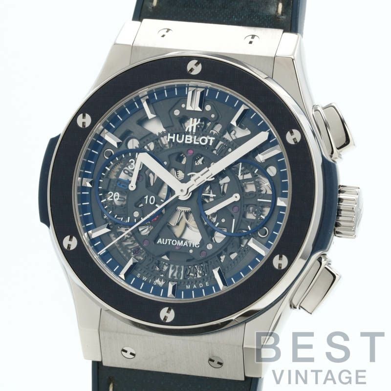 【中古】HUBLOT CLASSIC FUSION AERO FUSION CHRONOGRAPH ALL BLUE JAPAN LIMITED ウブロ クラシックフュージョン アエロフュージョン クロノグラフ オールブルー 田中将大 日本限定88本 525.NQ.0120.QR.MTK17
