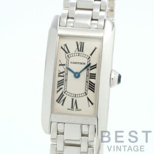 【中古】CARTIER TANK AMERICAINE WATCH SMALL MODEL カルティエ タンク アメリカン ウォッチ SM / タンクアメリカンSM W26019L1
