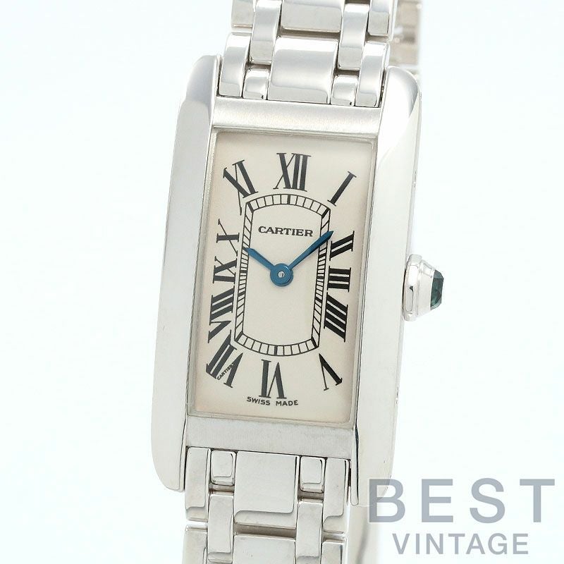 【中古】CARTIER TANK AMERICAINE WATCH SMALL MODEL カルティエ タンク アメリカン ウォッチ SM / タンクアメリカンSM W26019L1