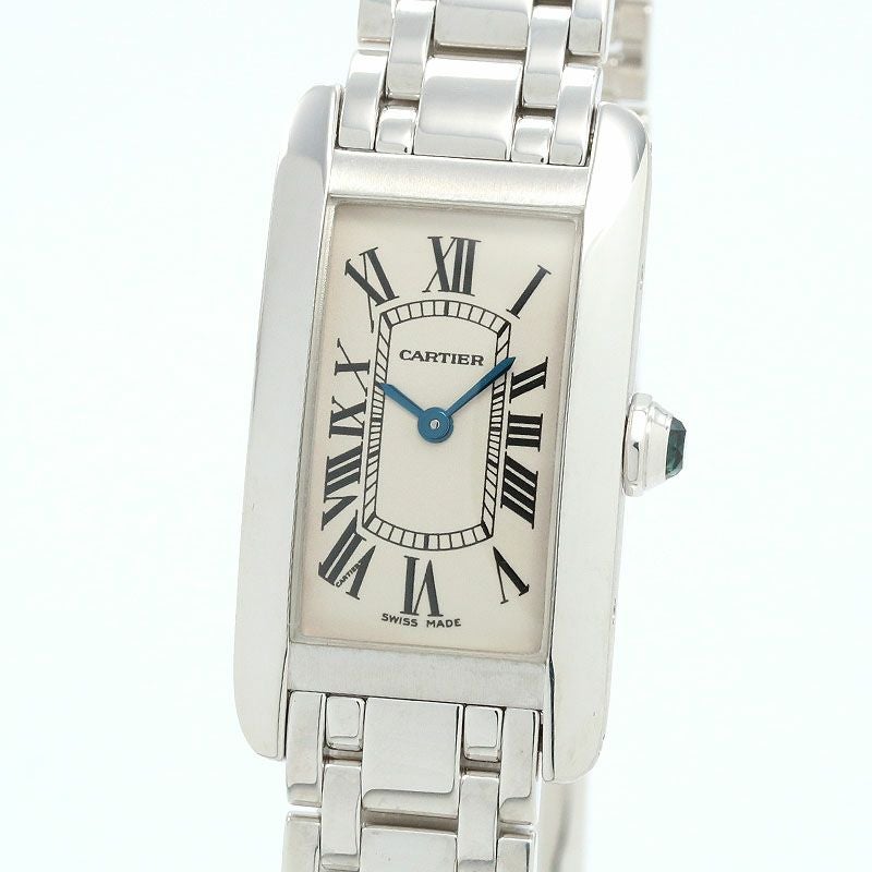 【中古】CARTIER TANK AMERICAINE WATCH SMALL MODEL カルティエ タンク アメリカン ウォッチ SM / タンクアメリカンSM W26019L1